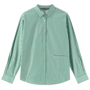 Celen Shirt in Green Stripe by Leon & Harper
