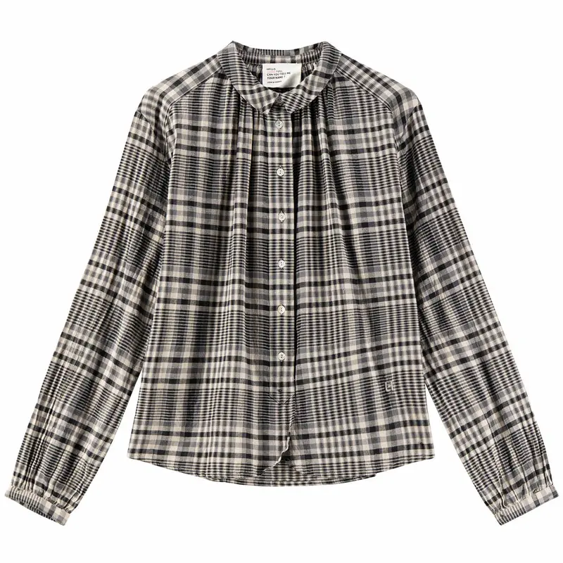 Cob Shirt in Grey Check by Leon & Harper