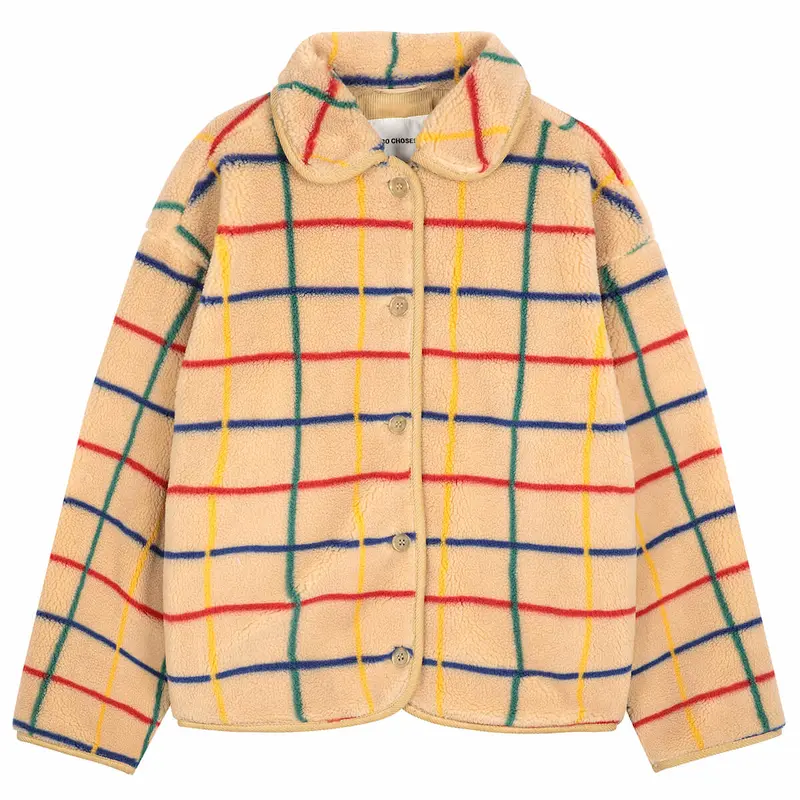 Colour Stripe Sheepskin Jacket by Bobo Choses Womenswear