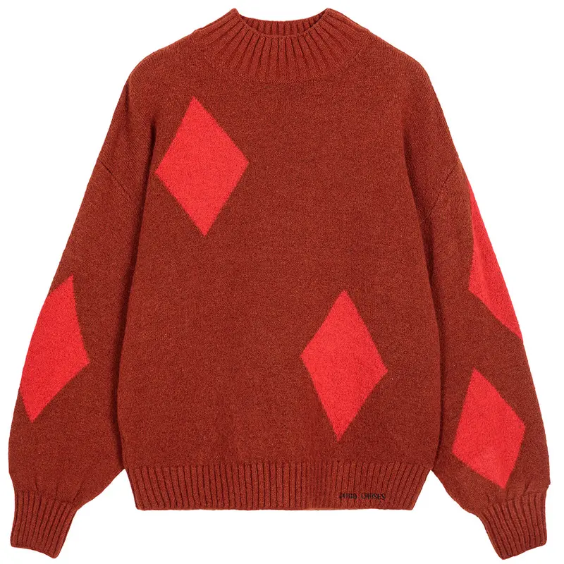 Diamond Card Turtleneck Jumper by Bobo Choses Womenswear