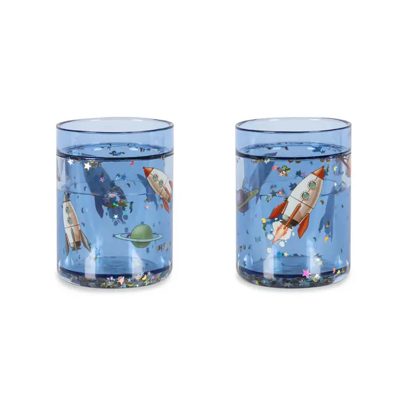 Glitter Cups (2 Pack) in Outer Space by Konges Sljd
