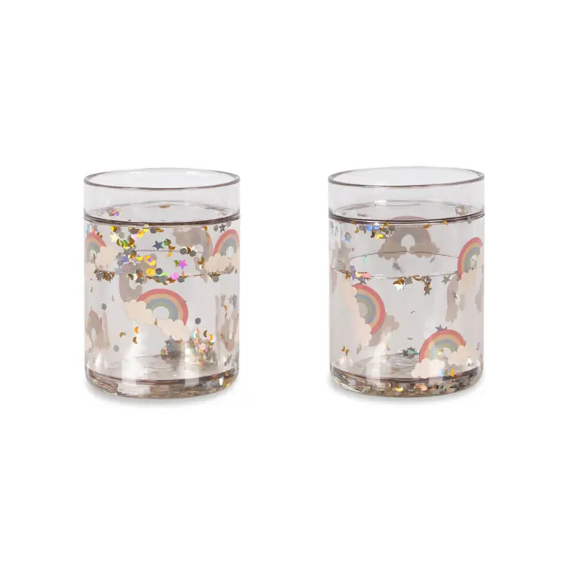 Glitter Cups (2 Pack) in Rainbow by Konges Sljd