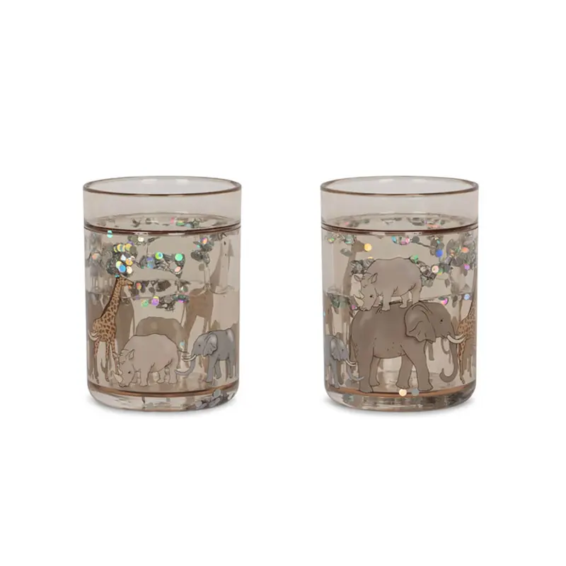 Glitter Cups (2 Pack) in Safari by Konges Sljd
