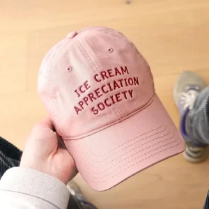 Ice Cream Appreciation Society Cap in Dusty Rose by Alphabet Bags