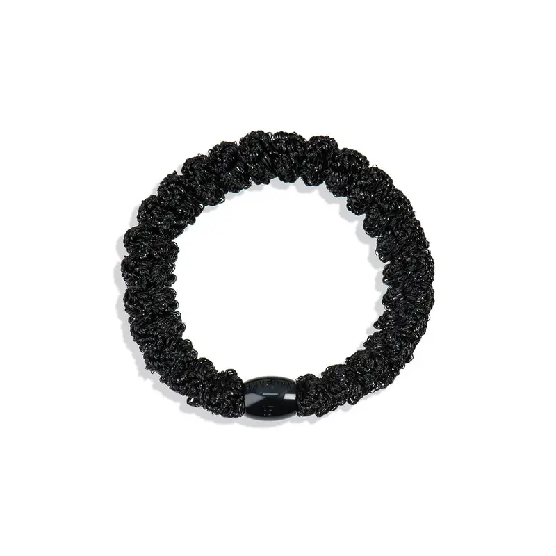 Kknekki Lace Hair Band in Black Glitter by Bon Dep