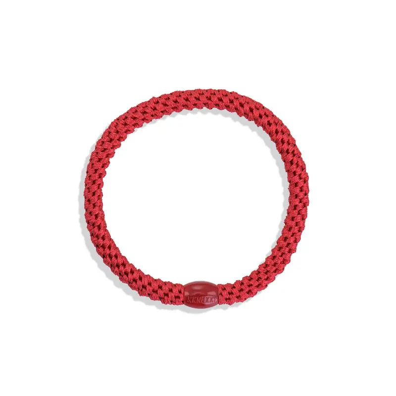 Kknekki Slim Hair Band in Red by Bon Dep