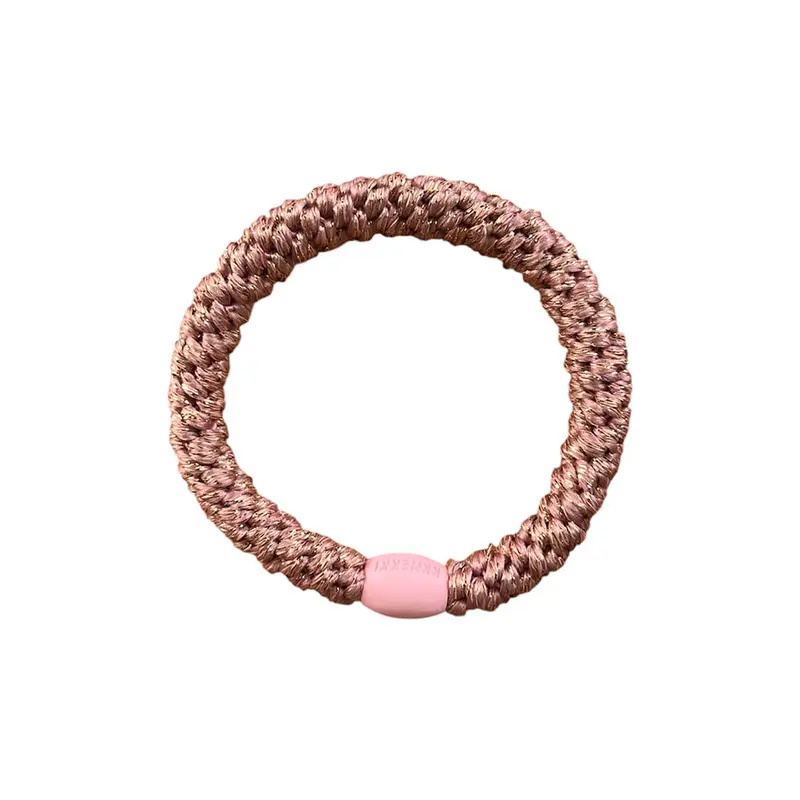 Kknekki Snag Free Hair Band in Dusty Pink Glitter by Bon Dep