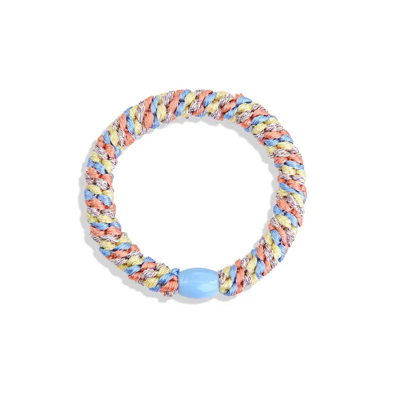 Kknekki Snag Free Hair Band in Yellow Blue Peach Mix by Bon Dep