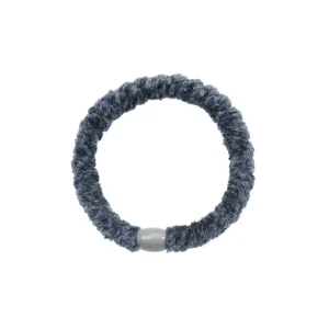 Kknekki Velvet Hair Band in Dusty Grey Blue by Bon Dep