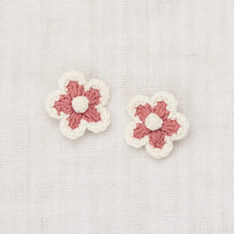 Medium Flower Clip Set in Rosewood by Misha & Puff