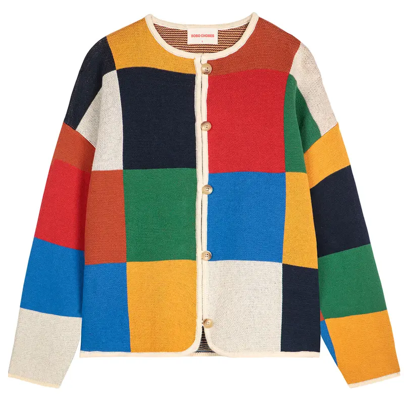 Multicolour Check Cardigan by Bobo Choses Womenswear