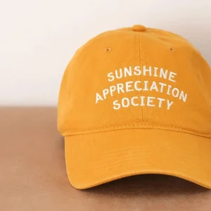 Sunshine Appreciation Society Cap in Yellow by Alphabet Bags