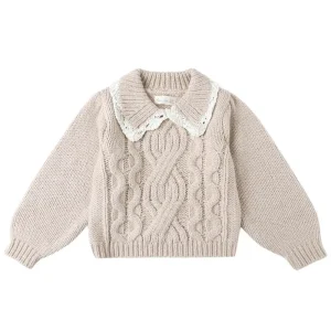 Alice Sweater in Heathered Antique by Rylee & Cru