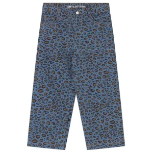 Animal Print Jeans in Dark Blue by Tinycottons