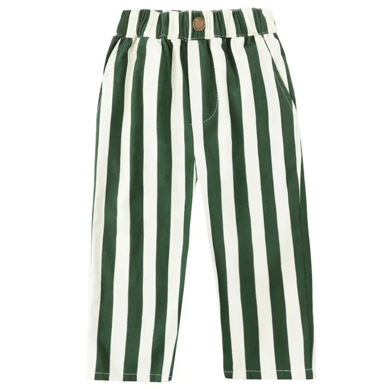 Baggy Pant in Green Stripe by Rylee & Cru