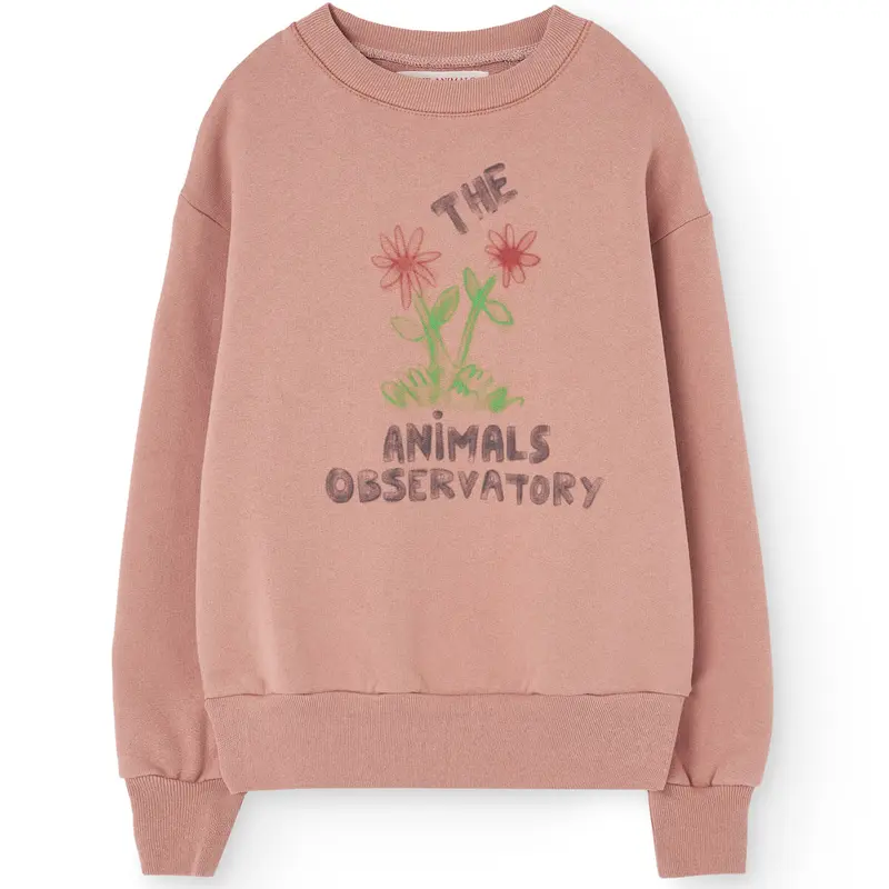 Bear Kid Sweatshirt in Dusty Coral by The Animals Observatory