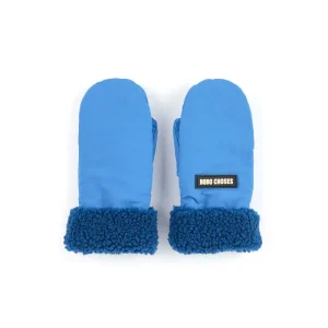 Bobo Choses Bicolour Mittens in Blue by Bobo Choses