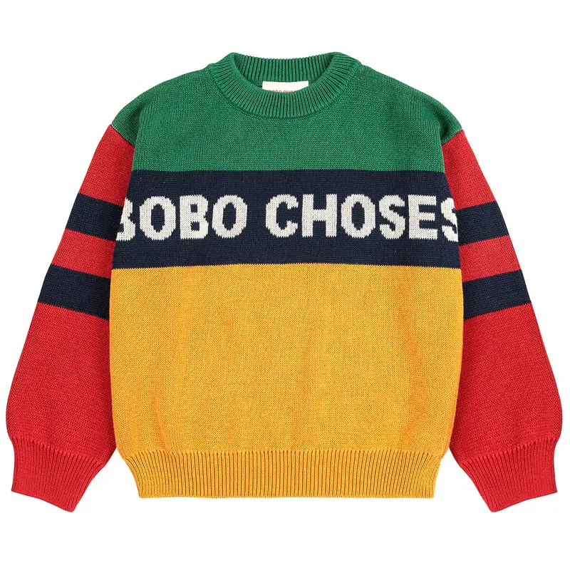 Bobo Choses Colour Block Jumper by Bobo Choses
