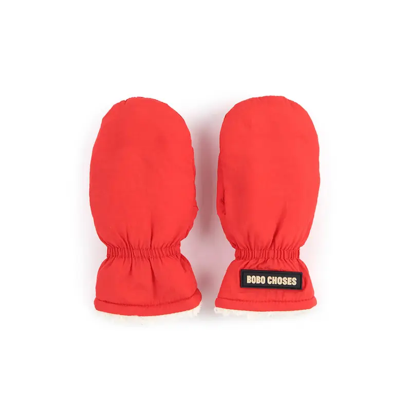 Bobo Choses Mittens in Red by Bobo Choses