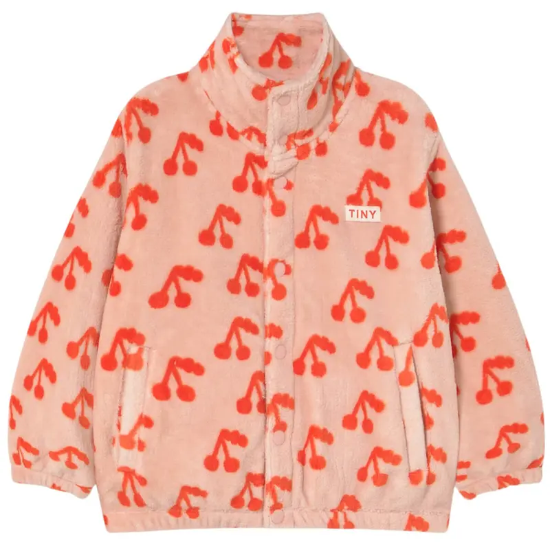 Cherries Polar Jacket in Wild Rose by Tinycottons