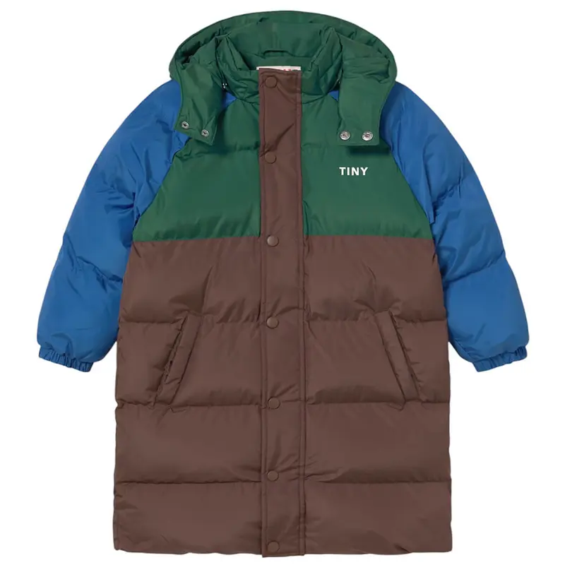 Colour Block Jacket in Dark Brown by Tinycottons