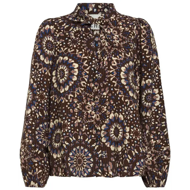 Craviz Shirt in Kaleidoscope Brown by ICHI