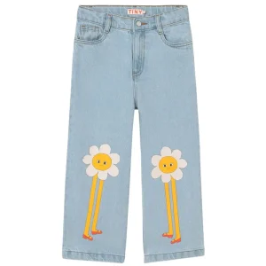 Daisies Jeans in Light Blue Denim by Tinycottons