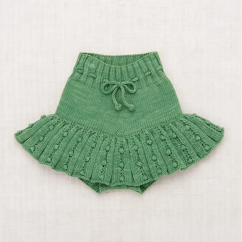 Eyelet Popcorn Skating Skirt in Jadeite by Misha & Puff