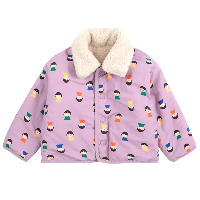 Game Pawns All Over Reversible Baby Jacket by Bobo Choses