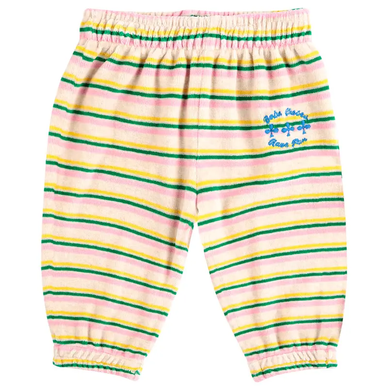 Have Fun Striped Baby Sweatpants in Pink by Bobo Choses