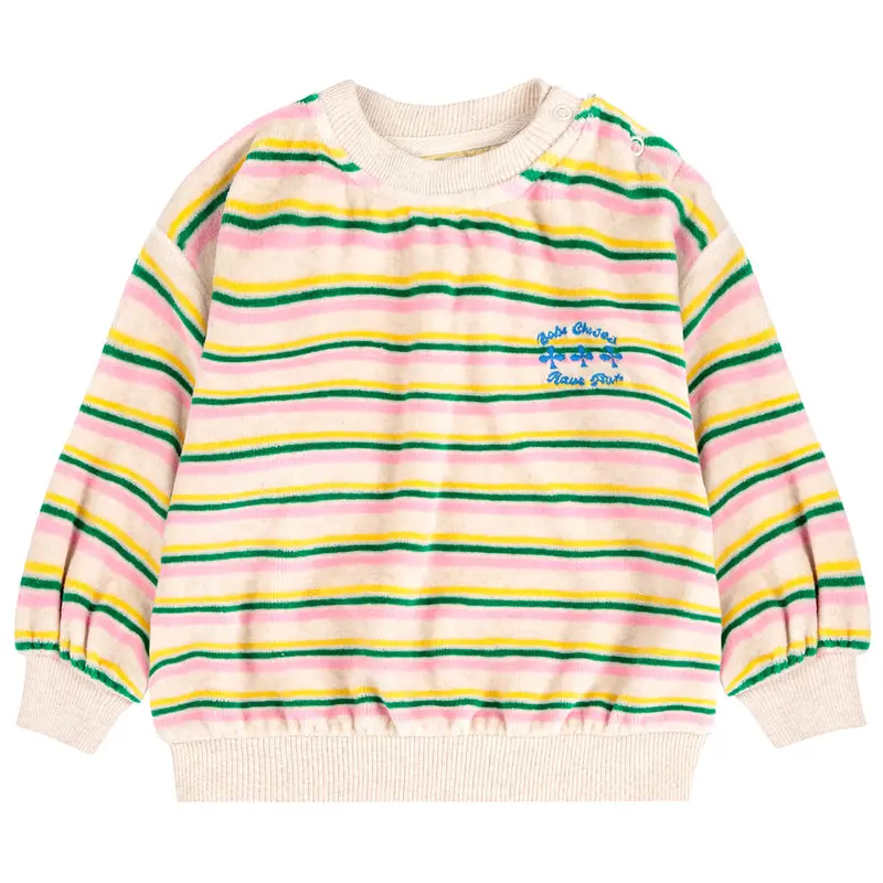 Have Fun Striped Baby Sweatshirt by Bobo Choses