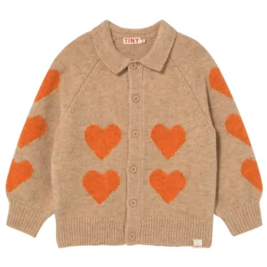 Hearts Cardigan in Wild Rose by Tinycottons