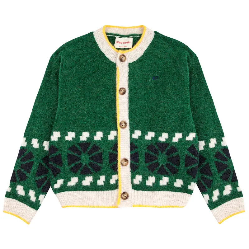 Kaleidoscope Jacquard Cardigan by Bobo Choses