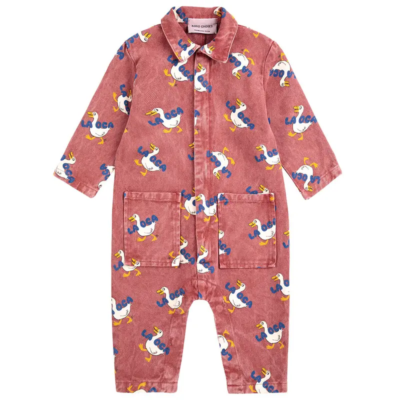 La Oca All Over Woven Baby Overall by Bobo Choses