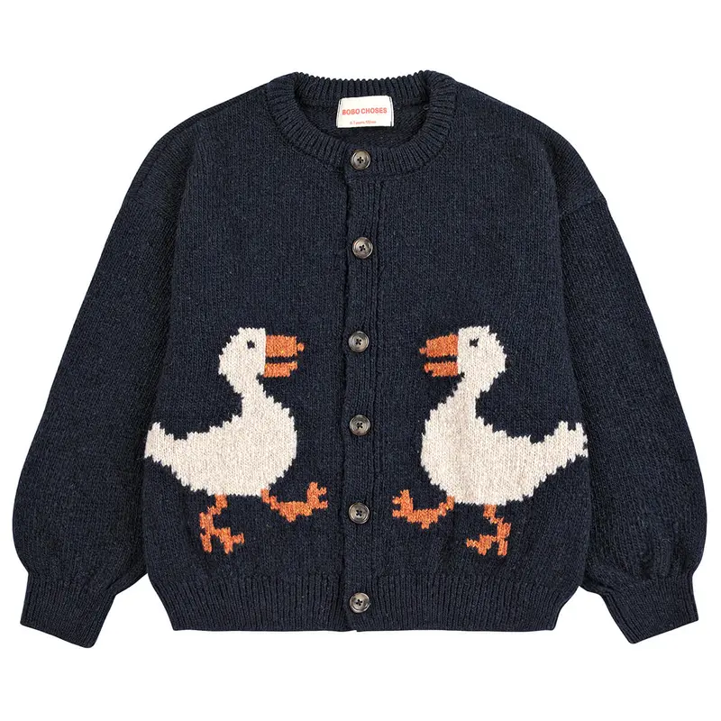 La Oca Jacquard Cardigan by Bobo Choses