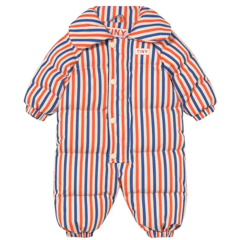 Padded Overall in Summer Red / Dark Blue by Tinycottons