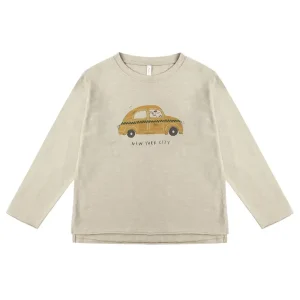 Raw Edge Long Sleeve Tee in Taxi by Rylee & Cru