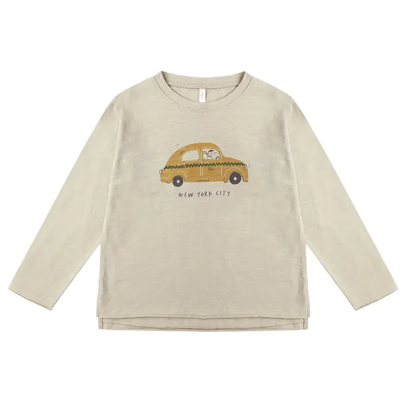 Raw Edge Long Sleeve Tee in Taxi by Rylee & Cru