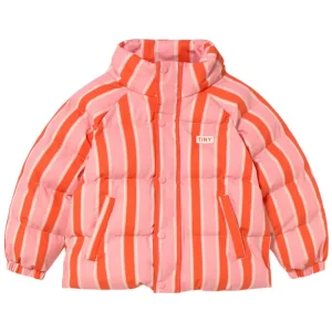 Retro Stripes Jacket in Summer Red / Pink by Tinycottons