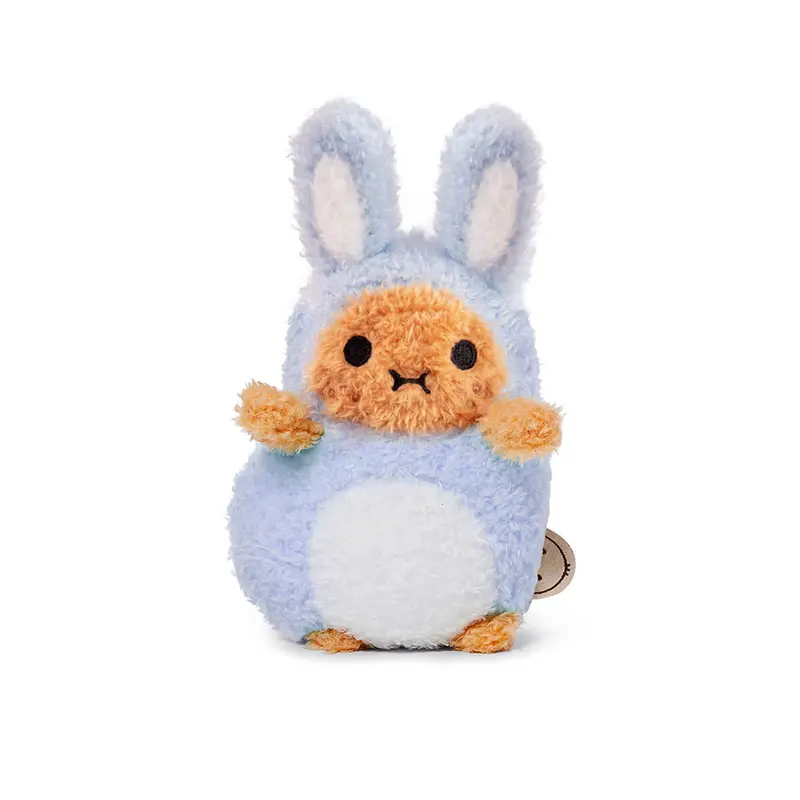 Ricespud Bunny Mini Sitting Plush Toy in Blue by NooDoll