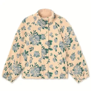 Roses Sherpa Jacket in Vanilla by The Tiny Big Sister