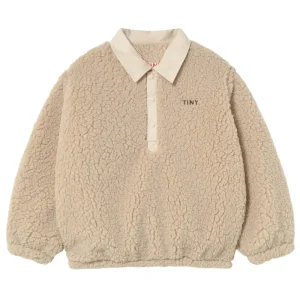 Sherpa Collar Sweatshirt in Dark Vanilla by Tinycottons