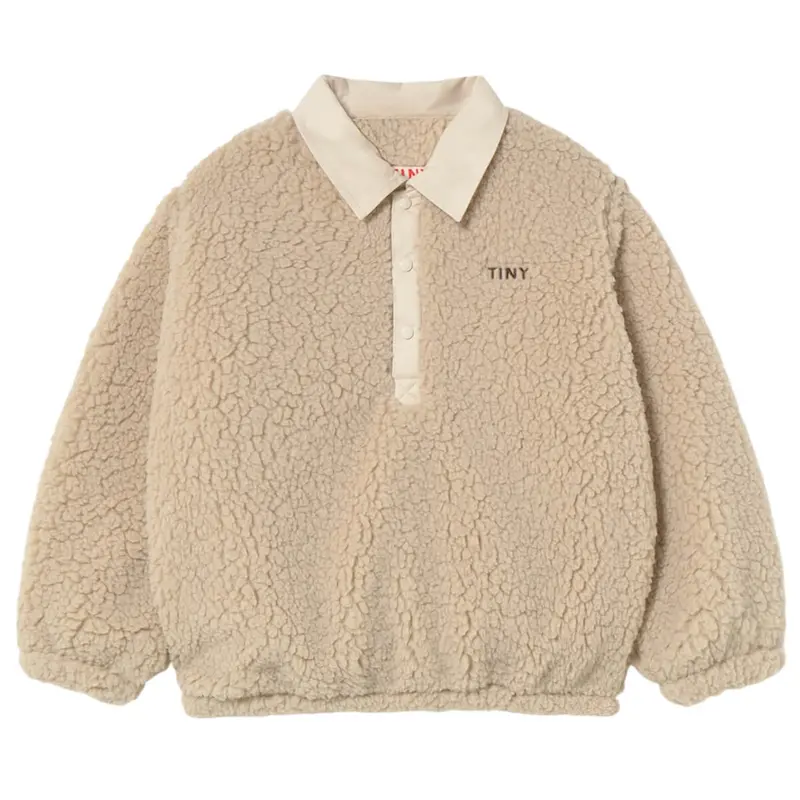 Sherpa Collar Sweatshirt in Dark Vanilla by Tinycottons