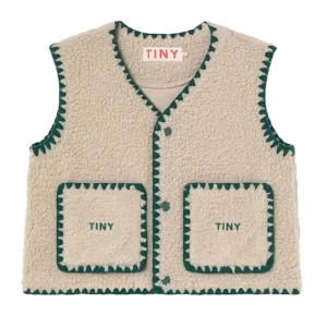 Sherpa Vest in Dark Vanilla by Tinycottons