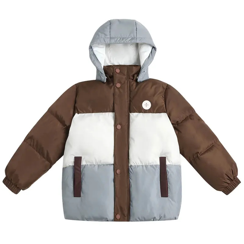 Ski Puffer Jacket in Brown by Rylee & Cru