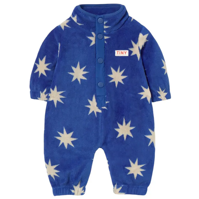 Stars Polar Baby One-Piece in Dark Blue by Tinycottons