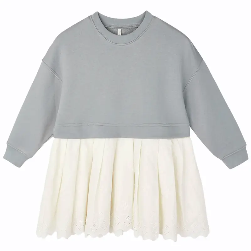 Sweatshirt Dress in Dusty Blue by Rylee & Cru