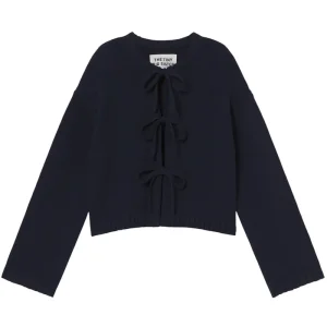 Tie Detail Cardigan in Navy by The Tiny Big Sister
