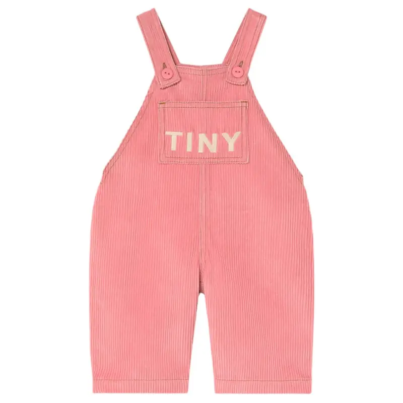 Tiny Pocket Baby Dungaree in Pink by Tinycottons