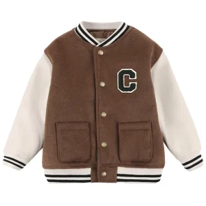 Varsity Jacket in Brown by Rylee & Cru